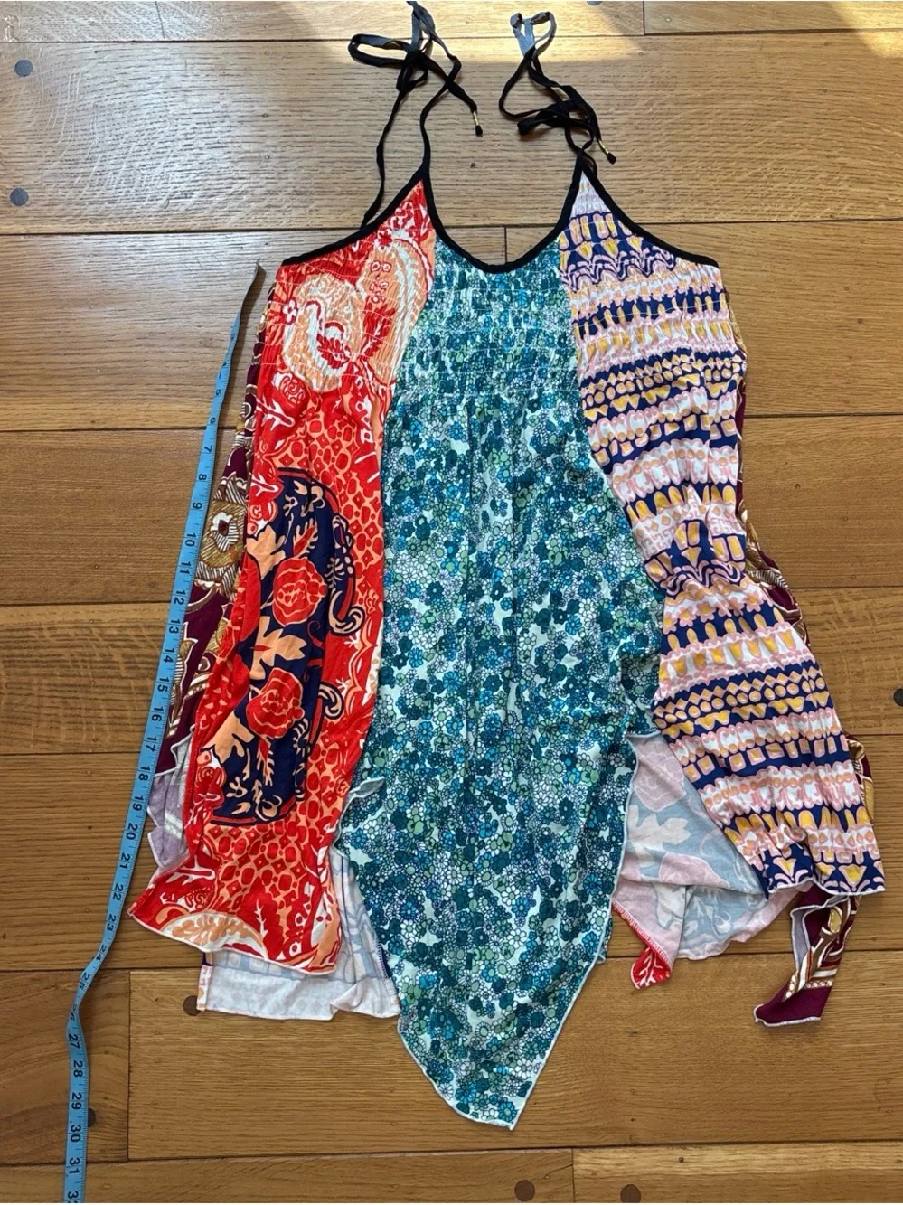 Free people Boho Patchwork Halter Swing Tunic - Multicolor
